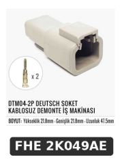 DTM04-2P DEUTSCH SOKET KABLOSUZ DEMONTE İŞ MAKİNASI