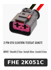 2 PİN OTO ELEKTRİK TESİSAT SOKETİ