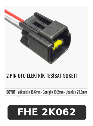 2 PİN OTO ELEKTRİK TESİSAT SOKETİ