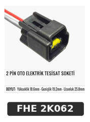 2 PİN OTO ELEKTRİK TESİSAT SOKETİ
