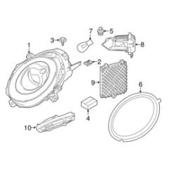 MINI Cooper F54 F55 F56 F57 Sağ Far Viraj Led Modülü - 63117366378