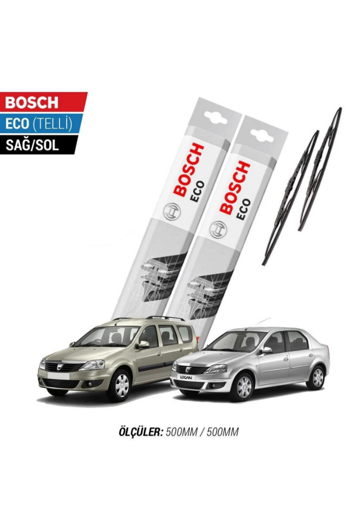 Dacia Logan 2010 Model Silecek Takımı Bosch Eco (Telli)