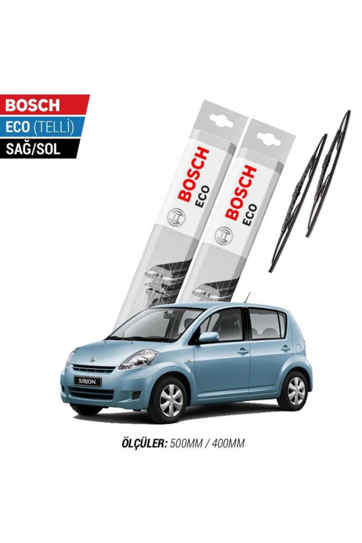 Daihatsu Sirion 2009 Model Silecek Takımı Bosch Eco (Telli)