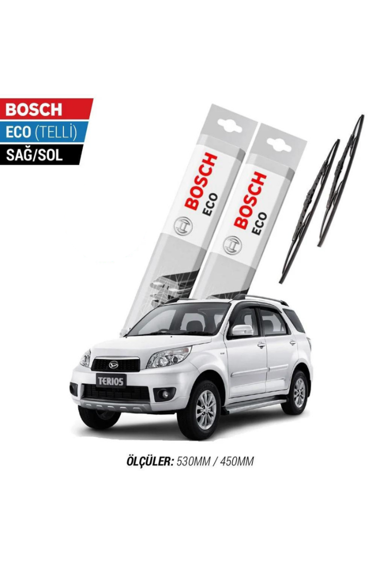 Daihatsu Terios 2008 Model Silecek Takımı Bosch Eco (Telli)