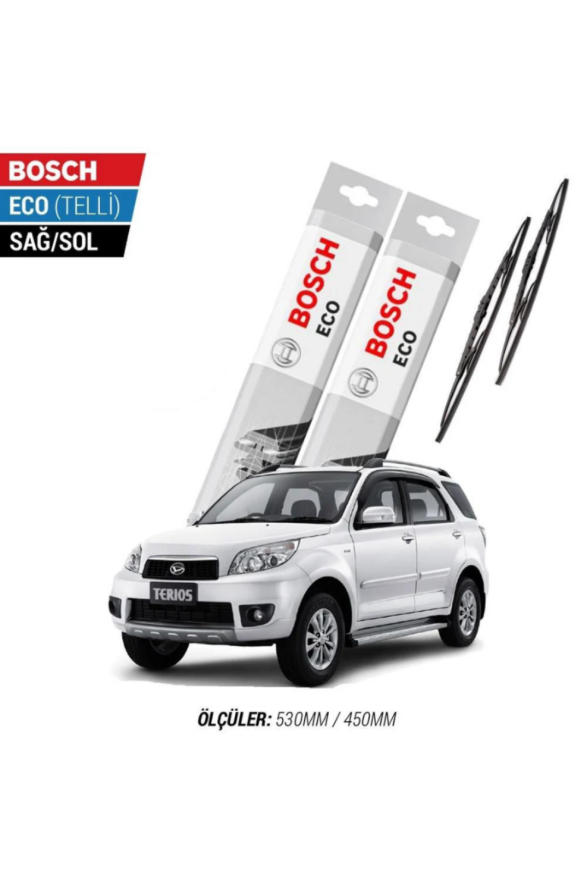 Daihatsu Terios 2010 Model Silecek Takımı Bosch Eco (Telli)