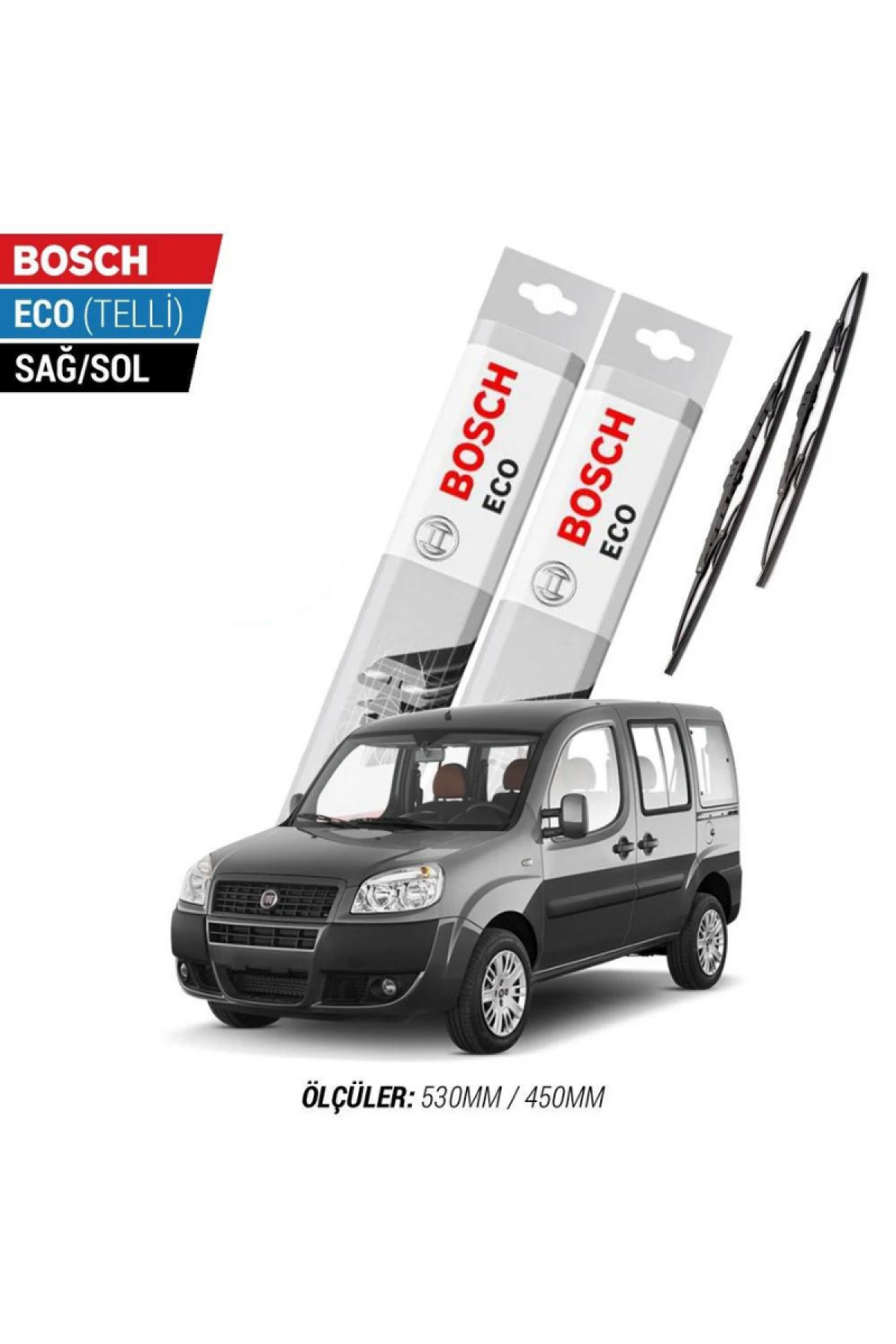 Fiat Doblo 2005 Model Silecek Takımı Bosch Eco (Telli)